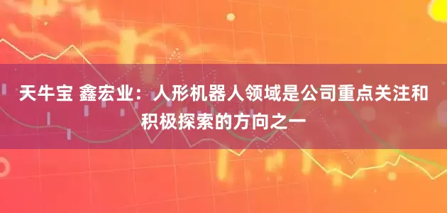 天牛宝 鑫宏业：人形机器人领域是公司重点关注和积极探索的方向之一